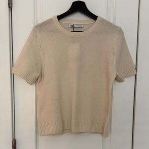 Zara Beige Knit Top